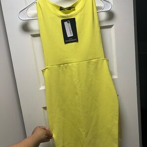 PrettyLittleThing Vibrant Yellow Mini Dress